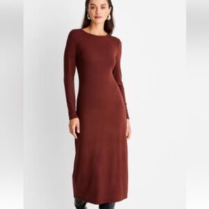 NWT 🎯 A New Day Long Sleeved Ribbed Midi Bodycon Dress